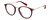 Profile View of Levi's Timeless LV5006 Designer Reading Eye Glasses with Custom Cut Powered Lenses in Crystal Red Rose Gold Unisex Round Full Rim Metal 50 mm