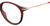 Side View of Levi's Timeless LV5006 Designer Reading Eye Glasses with Custom Cut Powered Lenses in Crystal Red Rose Gold Unisex Round Full Rim Metal 50 mm