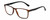 Profile View of Geoffrey Beene GBR001 Designer Reading Eye Glasses with Custom Cut Powered Lenses in Gloss Tortoise Havana Brown Gold Black Mens Panthos Full Rim Acetate 53 mm