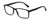 Profile View of Geoffrey Beene GBR002 Designer Single Vision Prescription Rx Eyeglasses in Matte Black Plum Purple Stripe Mens Rectangular Full Rim Acetate 53 mm