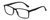 Profile View of Geoffrey Beene GBR002 Designer Bi-Focal Prescription Rx Eyeglasses in Matte Black Plum Purple Stripe Mens Rectangular Full Rim Acetate 53 mm