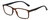 Profile View of Geoffrey Beene GBR002 Designer Reading Eye Glasses with Custom Cut Powered Lenses in Matte Tortoise Havana Brown Gold Navy Blue Mens Rectangular Full Rim Acetate 53 mm