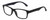 Profile View of Geoffrey Beene GBR003 Designer Reading Eye Glasses with Custom Cut Powered Lenses in Matte Black Plum Purple Stripe Mens Rectangular Full Rim Acetate 52 mm