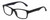 Profile View of Geoffrey Beene GBR003 Designer Bi-Focal Prescription Rx Eyeglasses in Matte Black Plum Purple Stripe Mens Rectangular Full Rim Acetate 52 mm