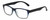 Profile View of Geoffrey Beene GBR003 Designer Reading Eye Glasses with Custom Cut Powered Lenses in Navy Blue Clear Crystal Fade Mens Rectangular Full Rim Acetate 52 mm