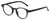 Profile View of Geoffrey Beene GBR004 Designer Reading Eye Glasses with Custom Cut Powered Lenses in Gloss Black Silver Mens Oval Full Rim Acetate 46 mm