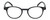 Front View of Geoffrey Beene GBR004 Designer Reading Eye Glasses with Custom Cut Powered Lenses in Gloss Black Silver Mens Oval Full Rim Acetate 46 mm