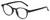 Profile View of Geoffrey Beene GBR004 Designer Single Vision Prescription Rx Eyeglasses in Gloss Black Silver Mens Oval Full Rim Acetate 46 mm