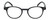 Front View of Geoffrey Beene GBR004 Designer Single Vision Prescription Rx Eyeglasses in Gloss Black Silver Mens Oval Full Rim Acetate 46 mm