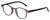 Profile View of Geoffrey Beene GBR004 Designer Reading Eye Glasses with Custom Cut Powered Lenses in Matte Crystal Grey Black Mens Oval Full Rim Acetate 46 mm