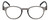 Front View of Geoffrey Beene GBR004 Designer Reading Eye Glasses with Custom Cut Powered Lenses in Matte Crystal Grey Black Mens Oval Full Rim Acetate 46 mm