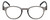 Front View of Geoffrey Beene GBR004 Designer Bi-Focal Prescription Rx Eyeglasses in Matte Crystal Grey Black Mens Oval Full Rim Acetate 46 mm