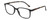 Profile View of Geoffrey Beene GBR006 Designer Reading Eye Glasses with Custom Cut Powered Lenses in Gloss Black Crystal Tortoise Havana Mens Rectangular Full Rim Acetate 53 mm