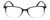 Front View of Geoffrey Beene GBR006 Designer Reading Eye Glasses with Custom Cut Powered Lenses in Gloss Black Clear Crystal Fade Mens Rectangular Full Rim Acetate 53 mm