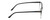 Side View of Geoffrey Beene GBR006 Designer Blue Light Blocking Eyeglasses in Gloss Black Clear Crystal Fade Mens Rectangular Full Rim Acetate 53 mm