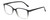 Profile View of Geoffrey Beene GBR006 Designer Progressive Lens Blue Light Blocking Eyeglasses in Gloss Black Clear Crystal Fade Mens Rectangular Full Rim Acetate 53 mm