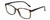 Profile View of Geoffrey Beene GBR006 Designer Bi-Focal Prescription Rx Eyeglasses in Matte Tortoise Havana Brown Gold Navy Blue Mens Rectangular Full Rim Acetate 53 mm