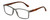 Profile View of Geoffrey Beene GBR008 Designer Bi-Focal Prescription Rx Eyeglasses in Matte Crystal Grey Tortoise Havana Mens Rectangular Full Rim Acetate 53 mm