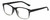 Profile View of Geoffrey Beene GBR009 Designer Reading Eye Glasses with Custom Cut Powered Lenses in Gloss Black Clear Crystal Fade Mens Panthos Full Rim Acetate 52 mm