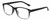 Profile View of Geoffrey Beene GBR009 Designer Single Vision Prescription Rx Eyeglasses in Gloss Black Clear Crystal Fade Mens Panthos Full Rim Acetate 52 mm