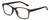 Profile View of Geoffrey Beene GBR009 Designer Reading Eye Glasses with Custom Cut Powered Lenses in Gloss Crystal Dark Brown Black Mens Panthos Full Rim Acetate 52 mm