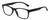 Profile View of Geoffrey Beene GBR010 Designer Single Vision Prescription Rx Eyeglasses in Matte Black Silver Mens Oval Full Rim Acetate 52 mm
