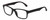 Profile View of Geoffrey Beene GBR011 Designer Single Vision Prescription Rx Eyeglasses in Gloss Black Orange Tiger Stripe Mens Rectangular Full Rim Acetate 52 mm