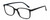 Profile View of Geoffrey Beene GBR012 Designer Reading Eye Glasses with Custom Cut Powered Lenses in Matte Black Navy Blue Mens Oval Full Rim Acetate 53 mm