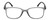 Front View of Geoffrey Beene GBR012 Mens Oval Designer Reading Glasses Crystal Grey Black 53mm