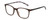 Profile View of Lulu Guinness LR75 Designer Reading Eye Glasses with Custom Cut Powered Lenses in Chocolate Brown Purple White Ladies Panthos Full Rim Acetate 50 mm