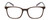 Front View of Lulu Guinness LR75 Designer Reading Eye Glasses with Custom Cut Powered Lenses in Chocolate Brown Purple White Ladies Panthos Full Rim Acetate 50 mm