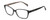 Profile View of Lulu Guinness LR76 Designer Reading Eye Glasses with Custom Cut Powered Lenses in Gloss Black Floral Ladies Rectangular Full Rim Acetate 53 mm