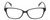 Front View of Lulu Guinness LR76 Designer Bi-Focal Prescription Rx Eyeglasses in Gloss Black Floral Ladies Rectangular Full Rim Acetate 53 mm