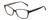 Profile View of Lulu Guinness LR76 Designer Progressive Lens Prescription Rx Eyeglasses in Gloss Black Floral Ladies Rectangular Full Rim Acetate 53 mm