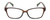 Front View of Lulu Guinness LR76 Designer Progressive Lens Prescription Rx Eyeglasses in Brown Crystal Green Pink Floral Ladies Rectangular Full Rim Acetate 53 mm