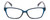 Front View of Lulu Guinness LR76 Designer Single Vision Prescription Rx Eyeglasses in Navy Blue Crystal Floral Ladies Rectangular Full Rim Acetate 53 mm