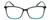Front View of Lulu Guinness LR79 Designer Bi-Focal Prescription Rx Eyeglasses in Black Teal Blue Crystal Fade Ladies Square Full Rim Acetate 54 mm