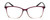 Front View of Lulu Guinness LR79 Designer Single Vision Prescription Rx Eyeglasses in Plum Purple Blush Pink Crystal Fade Ladies Square Full Rim Acetate 54 mm