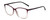 Profile View of Lulu Guinness LR79 Designer Bi-Focal Prescription Rx Eyeglasses in Plum Purple Blush Pink Crystal Fade Ladies Square Full Rim Acetate 54 mm