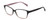 Profile View of Lulu Guinness LR80 Designer Single Vision Prescription Rx Eyeglasses in Black Pink Crystal Fade Ladies Cat Eye Full Rim Acetate 53 mm