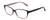 Profile View of Lulu Guinness LR80 Designer Blue Light Blocking Eyeglasses in Black Pink Crystal Fade Ladies Cat Eye Full Rim Acetate 53 mm