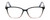Front View of Lulu Guinness LR81 Womens Cat Eye Reading Glasses Black Pink Crystal Floral 53mm