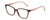 Profile View of Lulu Guinness LR81 Designer Reading Eye Glasses with Custom Cut Powered Lenses in Crystal Brown Pink Ladies Cat Eye Full Rim Acetate 53 mm