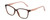 Profile View of Lulu Guinness LR81 Designer Progressive Lens Prescription Rx Eyeglasses in Crystal Brown Pink Ladies Cat Eye Full Rim Acetate 53 mm