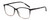 Profile View of Lulu Guinness LR82 Designer Bi-Focal Prescription Rx Eyeglasses in Black Pink Crystal Fade Ladies Square Full Rim Acetate 54 mm