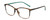 Profile View of Lulu Guinness LR82 Designer Single Vision Prescription Rx Eyeglasses in Tortoise Havana Blush Pink Crystal Fade Blue Ladies Square Full Rim Acetate 54 mm