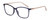 Profile View of Lulu Guinness LR82 Designer Single Vision Prescription Rx Eyeglasses in Purple Pink Crystal Ladies Square Full Rim Acetate 54 mm