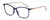 Profile View of Lulu Guinness LR82 Designer Blue Light Blocking Eyeglasses in Purple Pink Crystal Ladies Square Full Rim Acetate 54 mm