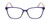 Front View of Lulu Guinness LR83 Designer Reading Eye Glasses with Custom Cut Powered Lenses in Purple Pink Crystal Ladies Cat Eye Full Rim Acetate 53 mm