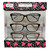 Profile View of Lulu Guinness 3 PACK Gift Women's Reading Glasses Black,Blue,Brown Crystal +1.50